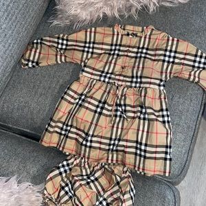 Baby Girl’s Vintage Check 2-Piece Dress & Bloomers Set
